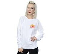 Disney Women's The Lion King Movie Long Live Breast Print Sweatshirt in White | Size: Large Disney White L