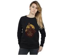 Disney Women's The Lion King Movie Sunrise Collage Sweatshirt in Black | Size: XL Disney Black XL