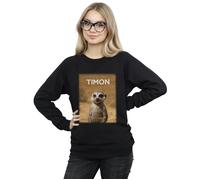 Disney Women's The Lion King Movie Timon Poster Sweatshirt in Black | Size: 2XL Disney Black 2XL