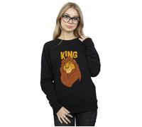 Disney Women's The Lion King Mufasa King Sweatshirt in Black | Size: Medium Disney Black M