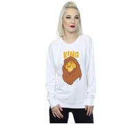 Disney Women's The Lion King Mufasa King Sweatshirt in White | Size: Small Disney White S