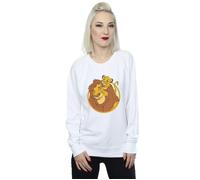 Disney Women's The Lion King Mufasa & Simba Sweatshirt in White | Size: Large Disney White L