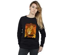 Disney Women's The Lion King Simba And Mufasa Sweatshirt Black Small