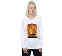 Disney Women's The Lion King Simba And Mufasa Sweatshirt White Large