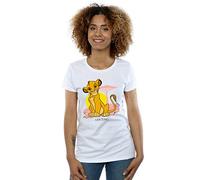 Disney Women's The Lion King Simba Pastel T-Shirt White Large
