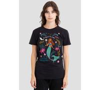 Disney Women's The Little Mermaid Ariel Goes Beyond The Surface T-Shirt, Black | Size: Small Disney Black S
