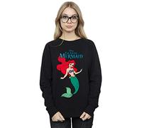 Disney Women's The Little Mermaid Line Ariel Sweatshirt Black X-Large