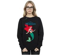 Disney Women's The Little Mermaid Line Ariel Sweatshirt Black Small