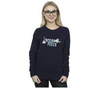 Disney Women's The Little Mermaid Ocean Sweatshirt in Navy | Size: 2XL Disney Navy 2XL