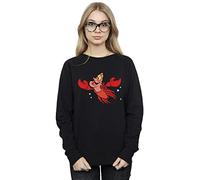 Disney Women's The Little Mermaid Sebastian Bubbles Sweatshirt Black XX-Large