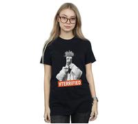 Disney Women's The Muppets Beaker Terrified Cotton Boyfriend T-Shirt in Black | Size: Medium Disney Black M