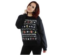 Disney Women's The Muppets Christmas Heads Sweatshirt in Black | Size: Small Disney Black S