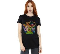 Disney Women's The Muppets Group Circle Boyfriend Fit T-Shirt Black XXX-Large