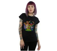 Disney Women's The Muppets Group Circle Cotton T-Shirt in Black | Size: Medium Disney Black M