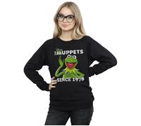 Disney Women's The Muppets Kermit Since 1978 Sweatshirt in Black | Size: Small Disney Black S