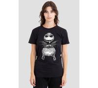 Disney Women's The Nightmare Before Christmas Jack Pumpkin Sketch T-Shirt, Black | Size: Large Disney Black L