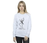 Disney Women's The Nightmare Before Christmas Lights Sweatshirt Sport Grey Medium