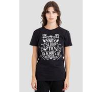 Disney Women's The Nightmare Before Christmas No Sleep Till Xmas T-Shirt, Black | Size: Medium Disney Black M