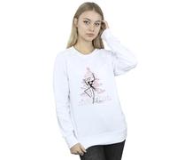Disney Women's The Nightmare Before Christmas Tree Pink Sweatshirt White Large