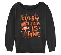 Disney Women's This is Fine Sweatshirt, Black, Medium
