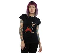 Disney Women's Three Little Pigs Big Bad Wolf Cotton T-Shirt in Black | Size: XL Disney Black XL