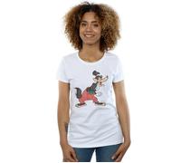 Disney Women's Three Little Pigs Big Bad Wolf Cotton T-Shirt in White | Size: Large Disney White L