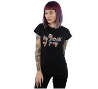 Disney Women's Three Little Pigs Having Fun Cotton T-Shirt in Black | Size: Large Disney Black L