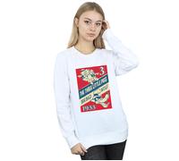 Disney Women's Three Little Pigs & The Big Bad Wolf Sweatshirt in White | Size: Large Disney White L