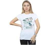 Disney Women's Three Little Pigs Who´s Afraid Of The Big Bad Wolf Cotton T-Shirt in White | Size: Large Disney White L