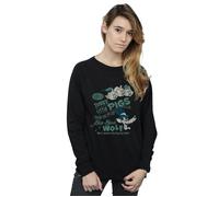 Disney Women's Three Little Pigs Who´s Afraid Of The Big Bad Wolf Sweatshirt in Black | Size: 2XL Disney Black 2XL