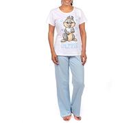 Disney Womens Thumper Pyjamas Bambi Pyjama for Ladies Blue Size Large