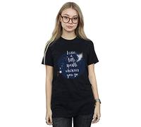 Disney Women's Tinker Bell A Little Sparkle Boyfriend Fit T-Shirt Black Large