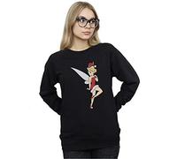 Disney Women's Tinker Bell Christmas Sweatshirt Black X-Large