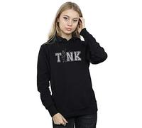 Disney Women's Tinker Bell Collegiate Tink Sweatshirt Black Large