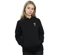 Disney Women's Tinkerbell Chest Hoodie Black Medium