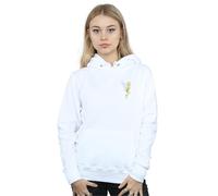 Disney Women's Tinkerbell Chest Hoodie in White | Size: Small Disney White S