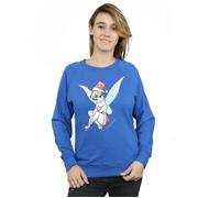 Disney Women's Tinkerbell Christmas Fairy Sweatshirt in Blue | Size: Large Disney Blue L