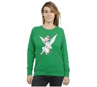 Disney Women's Tinkerbell Christmas Fairy Sweatshirt in Green | Size: Small Disney Green S