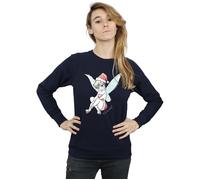 Disney Women's Tinkerbell Christmas Fairy Sweatshirt in Navy | Size: 2XL Disney Navy 2XL