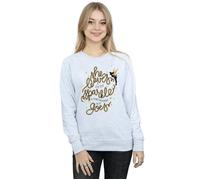 Disney Women's Tinkerbell Stars Sweatshirt in Grey | Size: 2XL Disney Grey 2XL