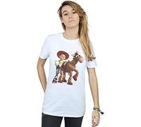 Disney Women's Toy Story 4 Jessie and Bullseye Boyfriend Fit T-Shirt White Large