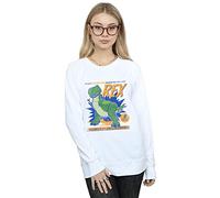 Disney Women's Toy Story 4 Rex Terrifying Dinosaur Sweatshirt White XX-Large