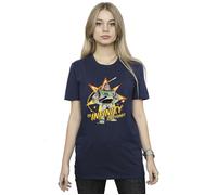 Disney Women's Toy Story Buzz To Infinity Cotton Boyfriend T-Shirt in Navy | Size: Small Disney Navy S