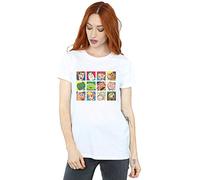 Disney Women's Toy Story Character Squares Boyfriend Fit T-Shirt White Medium