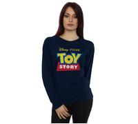 Disney Women's Toy Story Logo Sweatshirt in Mid Navy | Size: Medium Disney Mid Navy M