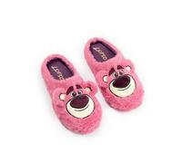 Disney Toy Story Lotso Womens Pink Mule Slippers | Fluffy Home Wear Relaxation Footwear | Comfortable Indoor Slippers | Soft Slippers for lounging Merch - 7-8 UK