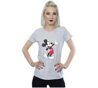 Disney Women's Traditional Wave Mickey Mouse T-Shirt in Grey | Size: Small Disney Grey S