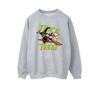 Disney Women's Trick Or Treat Sweatshirt in Grey | Size: 3XL Disney Grey 3XL