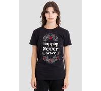 Disney Women's Valentine's Day Happily Never After T-Shirt, Black | Size: XL Disney Black XL