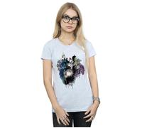 Disney Women's Villains Cotton T-Shirt in Grey | Size: Small Disney Grey S